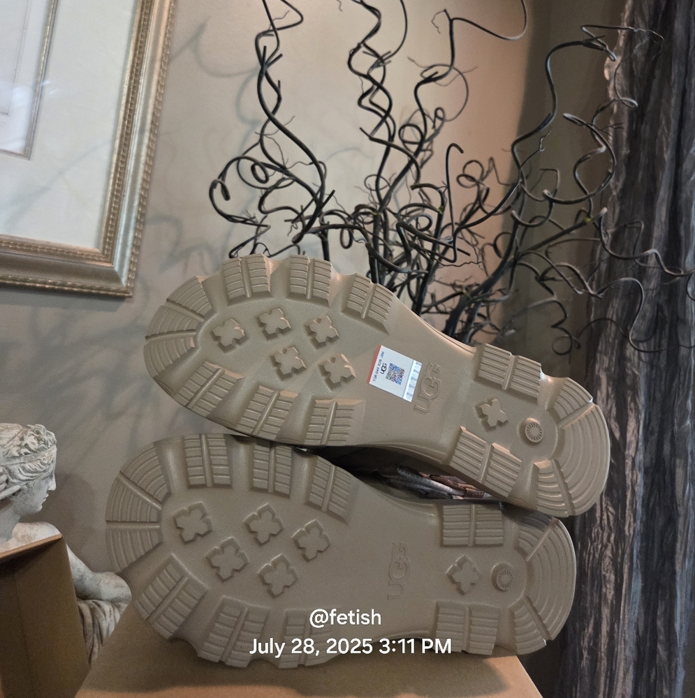 Ugg Cady Plateform Sandals In Sand Suede Leather Designer Summer Walking Shoe 78 - Picture 11 of 11